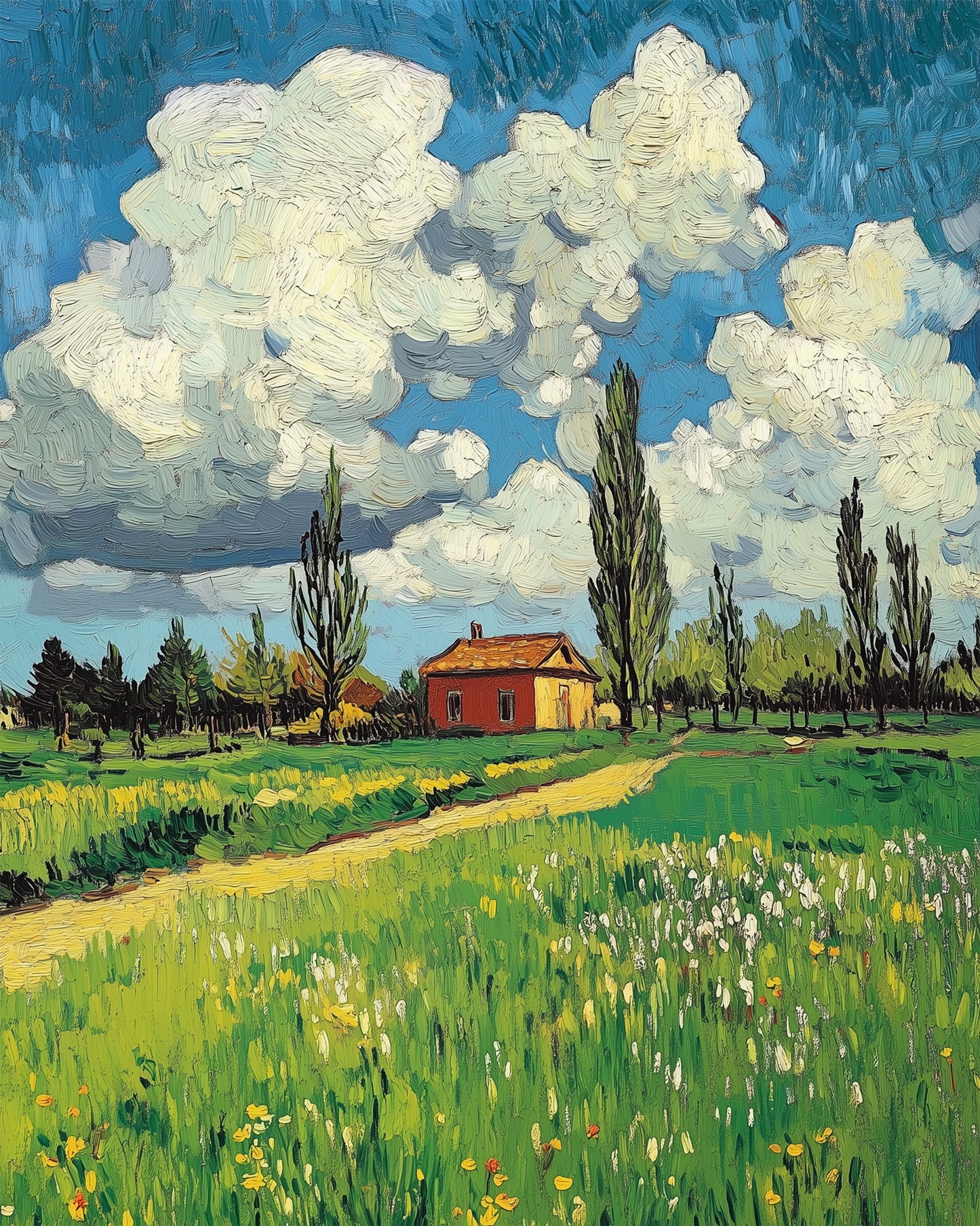 Malen nach Zahlen mit miicreative: Idyllische Landschaft, detailreiches Kunstwerk für kreative Entspannung.