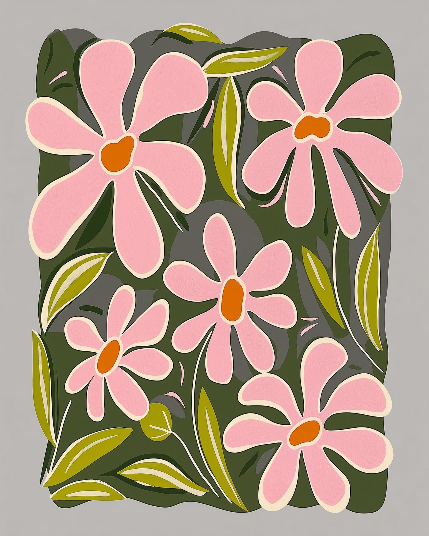 Malen nach Zahlen Bild mit rosa Blüten von miicreative, ideal für stressfreien künstlerischen Ausdruck und innere Ruhe.