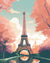 Traumhafter Eiffelturm, Frankreich - Malen nach Zahlen Kit