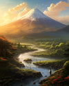 Mount Fuji, Japan - Malen nach Zahlen Kit