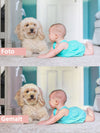 Baby mit Hund - Male dein eigenes Foto - Malen nach Zahlen - miicreative